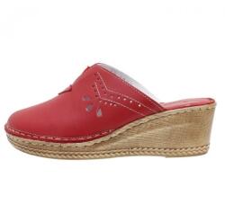 Nicolis Saboti dama, rosu, din piele naturala, casual, cu platforma, Nicolis 173367-Rosu (Marime: 37) (173367-Rosu-37)