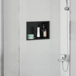 vidaXL Нишата за душ Черно 30 x 20 x 9, 5 см Неръждаема стомана (42012660)
