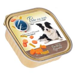 4DOG Pateu pentru caini 4Dog cu pui topping de legume 150 gr