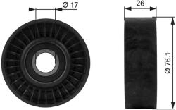 GATES Vratná/vodiaca kladka rebrovaného klinového remeňa GATES T38015 (T38015)