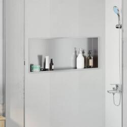 vidaXL Нишата за душ Сребристо 75 x 30 x 9, 5 см Неръждаема стомана (42012674)