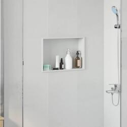 vidaXL Нишата за душ Бяло 45 x 30 x 9, 5 см Неръждаема стомана (42012670)