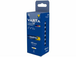 VARTA Longlife Power alkáli elemek, AA / LR6, 1.5V, 40 darabos csomag