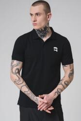 Karl Lagerfeld Karl Lagerfeld, Logós pamutpóló, Fekete, 2XL (7457100500224-990-XXL)