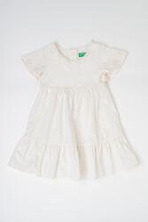 United Colors of Benetton United Colors of Benetton, Rövid ujjú bővülő ruha, Törtfehér, 110 CM (4AC7GV01K-0Z3-XS)