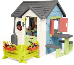 Smoby Căsuță cu restaurant și magazin cu grădină Chef House Life Smoby extensibilă cu masă (SM810256-J) Casuta pentru copii