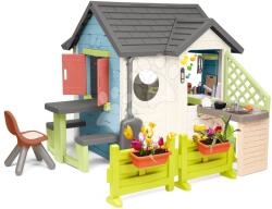 Smoby Căsuță cu magazin și restaurant cu scăunele Chef House Life Smoby extensibilă cu soluție de supraetajare (SM810256-H) Casuta pentru copii