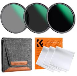 K-f Concept Professzionális ND szűrő szett + szűrőtartó tok (ND8+ND64+ND1000) + 3db törlőkendő 82mm (2049V1)