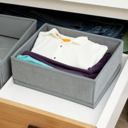 bewello Szövet tárolódoboz - 30 x 26 x 10 cm - szürke (BW2075)