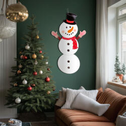 Family Collection Karácsonyi dekoráció - hóember - papír - 90 cm (58965B) - tipparuhaz