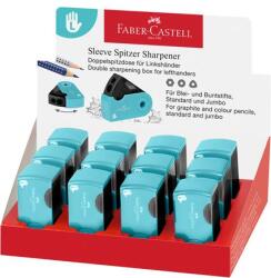 Faber-Castell Hegyező display, kétlyukú, tartályos, balkezes, FABER-CASTELL Sleeve , türkíz (TFC182770)