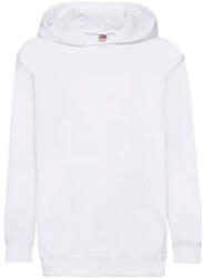 Fruit of the Loom Gyerek Pulóver Kapucnis Hosszú ujjú Fruit of the Loom Classic Hooded Sweat Kids - 128 (7-8), Fehér