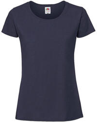 Fruit of the Loom Csomag akciós póló (minimum 3 db) Női póló Rövid ujjú Fruit of the Loom Lady-Fit Ringspun Premium T - M, Mély sötétkék (navy)