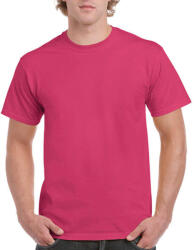 Gildan Uniszex póló Rövid ujjú Gildan Ultra Cotton Adult T-Shirt - 2XL, Heliconia (sötét rózsaszín)