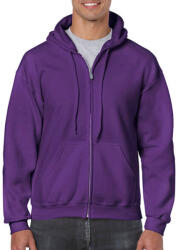 Gildan Férfi Pulóver Kapucnis Hosszú ujjú Gildan Heavy Blend Adult Full Zip Hooded Sweat - M, Lila