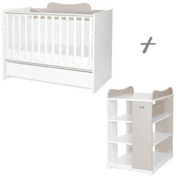 Lorelli Multi Kombi Ágy Ágyneműtartóval - Fehér/Borostyán