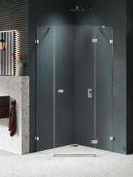 NEW TRENDY Avexa Nickel Brushed cabină de duș 80x80 cm nichel periat/sticlă transparentă EXK-8557 (EXK8557)