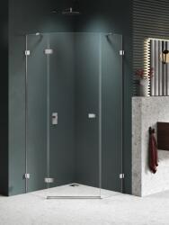 NEW TRENDY Avexa Nickel Brushed cabină de duș 80x80 cm nichel periat/sticlă transparentă EXK-8556 (EXK8556)