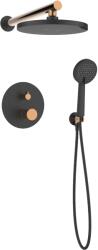 INVENA Moonlight set de duș ascuns cu duș de ploaie negru BS-77-014 (BS77014)