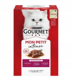 Gourmet Mon Petit Mix Húsos macskaeledel, marha, bárány, borjú, 6×50g