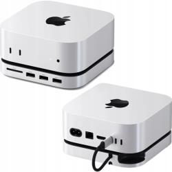 Satechi állvány Mac Mini M4 2024 készülékhez, hub dokkoló állomás lemeztartóval (ST-GNMMES)