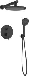 INVENA Kalitea zuhany készlet beépített trópusi zuhany opcióval fekete BS-72-004 (BS72004)