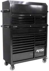 SP Tools Szerszámos kocsi gyári-felszerelt 411 db-os 19 fiók CUSTOM Ser. -FEKETE (SPSS040)