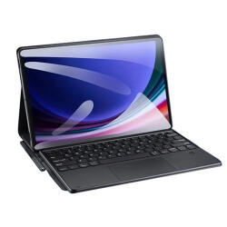 Samsung Tab S9 Plus 12.4 / Tab S10 Plus 12.4 SM-X810 / X816B / X820 / X826B, Bluetooth billentyűzetes, mappa tok, Touch Pad, mágneses rögzítés, Dux Ducis TK, fekete
