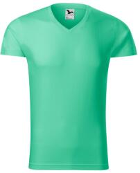 MALFINI Férfi póló Slim Fit V-neck - Menta | XL (1469516)
