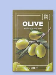 The Saem Mască naturală cu măsline Natural Olive Mask Sheet - 21 ml / 1 buc Masca de fata