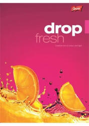  Fruit A4 kockás füzet, Narancs/Pink (1 db) (COR_2021_UNFF432K_pink)