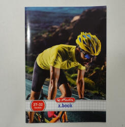 Herlitz Sport kockás füzet, Sárga kerékpáros, A4 (H_2000_sargabisikli)