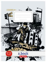 Herlitz Sport - Fishbone Skate Deluxe füzet, A4/87-32, kockás - Herlitz (09549429_skate)