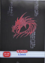 Herlitz Állatos - Fishbone Dragon Deluxe füzet, A4/87-32, kockás - Herlitz (09549429_dragon)