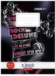 Herlitz Sport - Fishbone Rock Deluxe füzet, A4/87-32, kockás - Herlitz (09549429_rock)