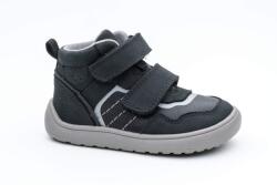 Protetika pantofi barefoot pentru băieți HARDY NERO | încălțăminte pentru copii cu fixare Velcro | pantofi din piele negri cu talpă flexibilă - 32