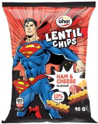 oho! Superman Lencse Chips Sonkás-Sajtos Ízű, 90gr (Oho! )