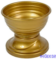  Műanyag mintás kerek tál talpas D15, 5 M13, 5cm - Arany