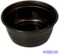  Műanyag kerek hullámos mintás tál D19cm M8, 5cm - Grafit