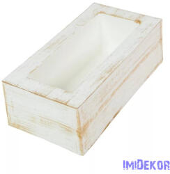  Műanyag antikolt tégla forma 26, 5x13, 5x8, 5 cm - Fehér