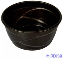  Műanyag kerek hullámos mintás tál D15, 5cm M7, 5cm - Grafit