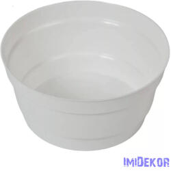  Műanyag közepes kerek tál D13, 5cm M7cm - Fehér