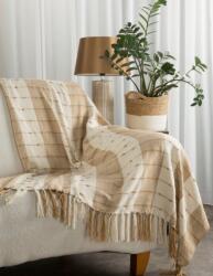 Takoy Pătură ERIE 130x170 cm cu un model în carouri decorat cu ciucuri Patura