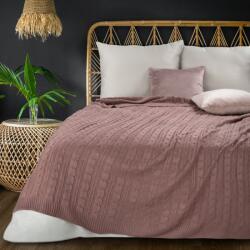 Takoy Pătură AKRYL 2 PREMIUM 130x170 cm pătură moale tricotată cu împletituri Patura