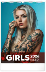 Realsystem Falinaptár képes 330×460mm Inked Girls Realsystem 2026 (52089) - irodaszerpiac