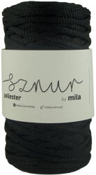  Polyester Sznur 5 mm lapos - 171 fekete (6608)
