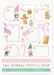  Karácsonyi gnóm matricák, vegyes minták, 26 darabos készlet (NP2)