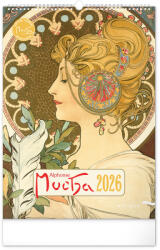 Realsystem Falinaptár képes 330×460mm Alphonse Mucha Realsystem 2026 (6094-AM) - iroszer24