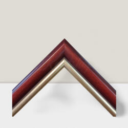 Keretshop 4, 2 cm Bordó arany szegéllyel EGYEDI MÉRETBEN LE42 (KS653114)