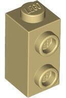 LEGO® Homokszín LEGO Módosított kocka 1 x 1 x 1 2/3 egy oldalán bütykökkel (6232135)